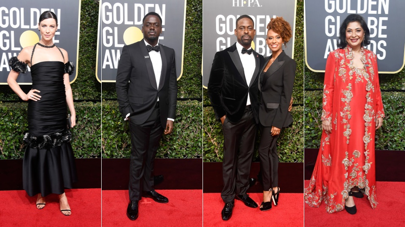 Illustration for article titled Every Look From the Golden Globes Red Carpet, Brought to You by Sexual Harassment and the Color Black